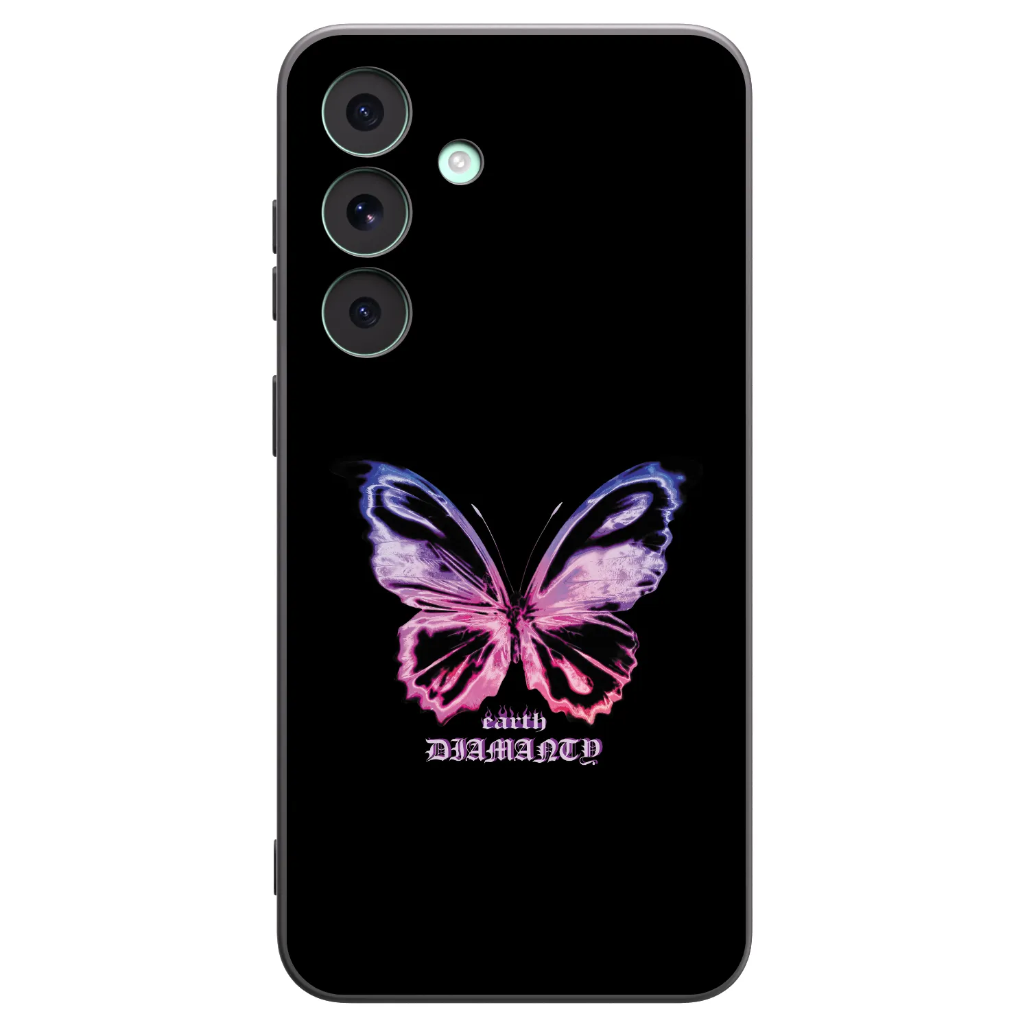 Picasee Μαύρη θήκη σιλικόνης για Samsung Galaxy S26 FE - Diamanty Purple