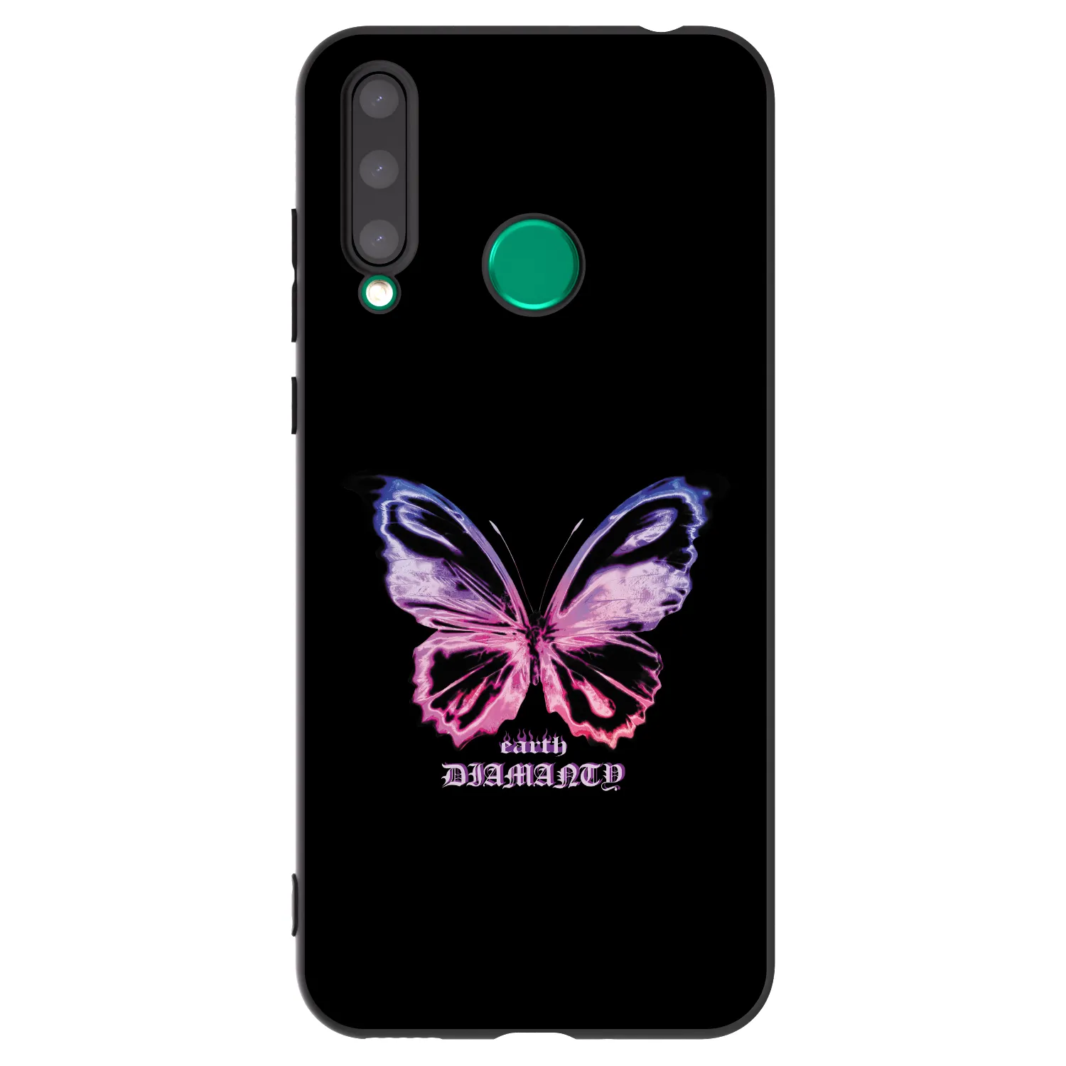 Picasee Μαύρη θήκη σιλικόνης για Honor 20 Lite - Diamanty Purple