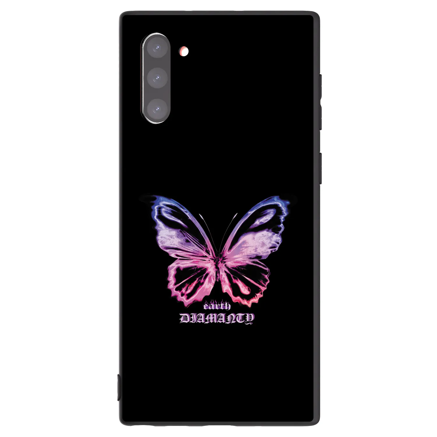 Picasee Μαύρη θήκη σιλικόνης για Samsung Galaxy Note 10 N970F - Diamanty Purple