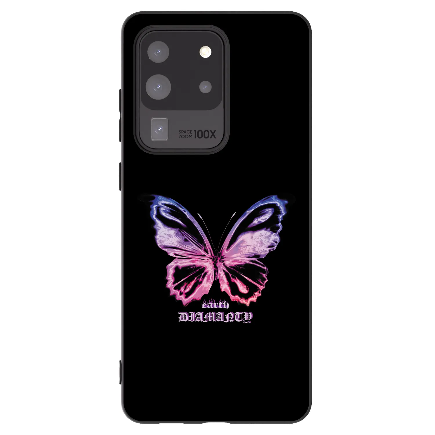 Picasee Μαύρη θήκη σιλικόνης για Samsung Galaxy S20 Ultra 5G G988F - Diamanty Purple