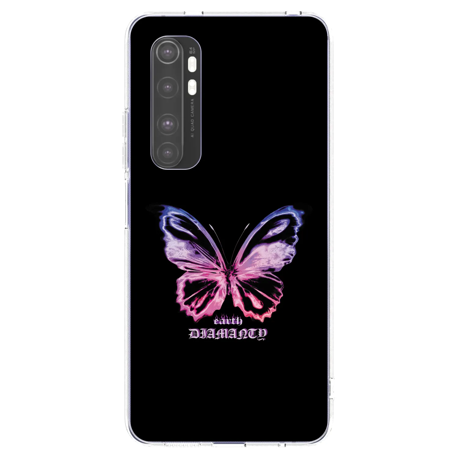 Picasee διαφανής θήκη σιλικόνης Xiaomi Mi Note 10 Lite - Diamanty Purple