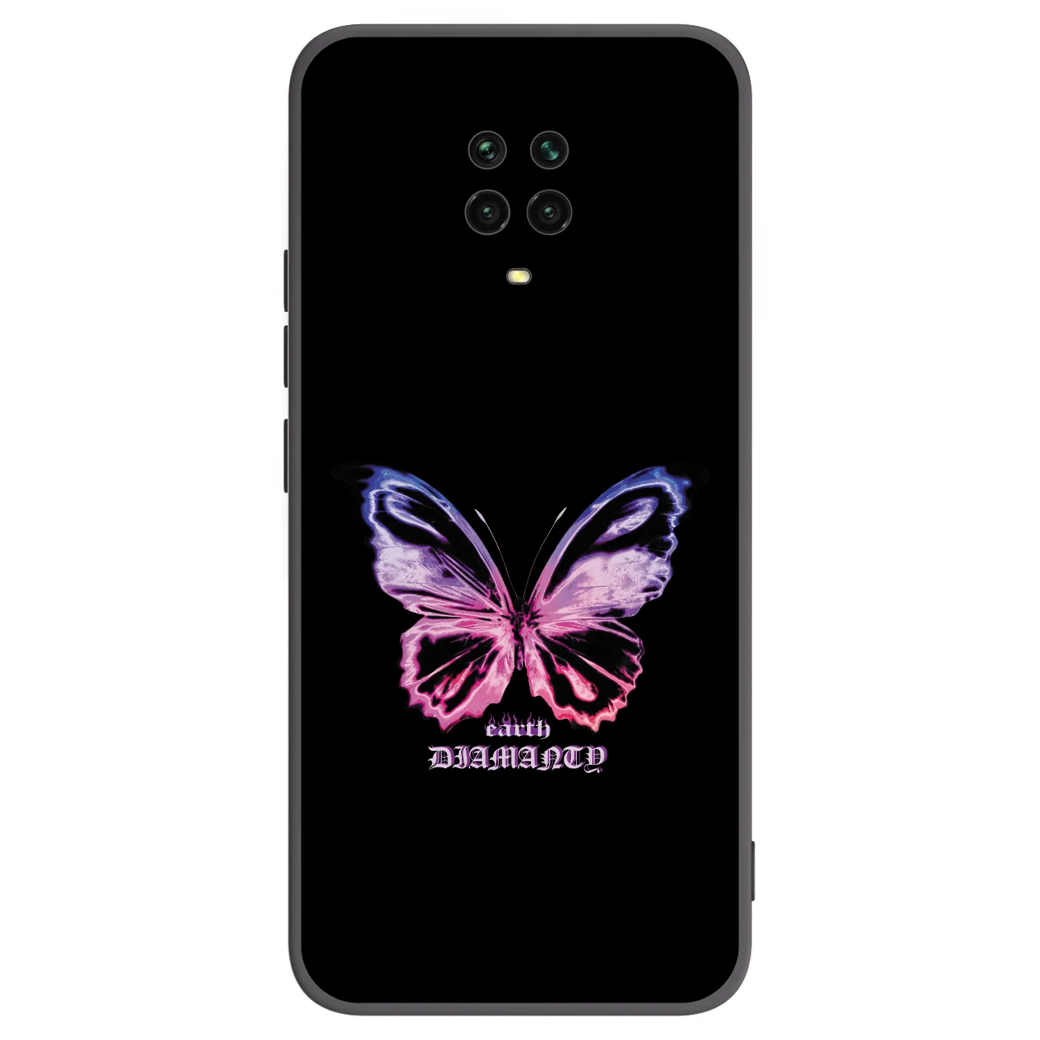 Picasee Μαύρη θήκη σιλικόνης για Xiaomi Redmi Note 9S - Diamanty Purple