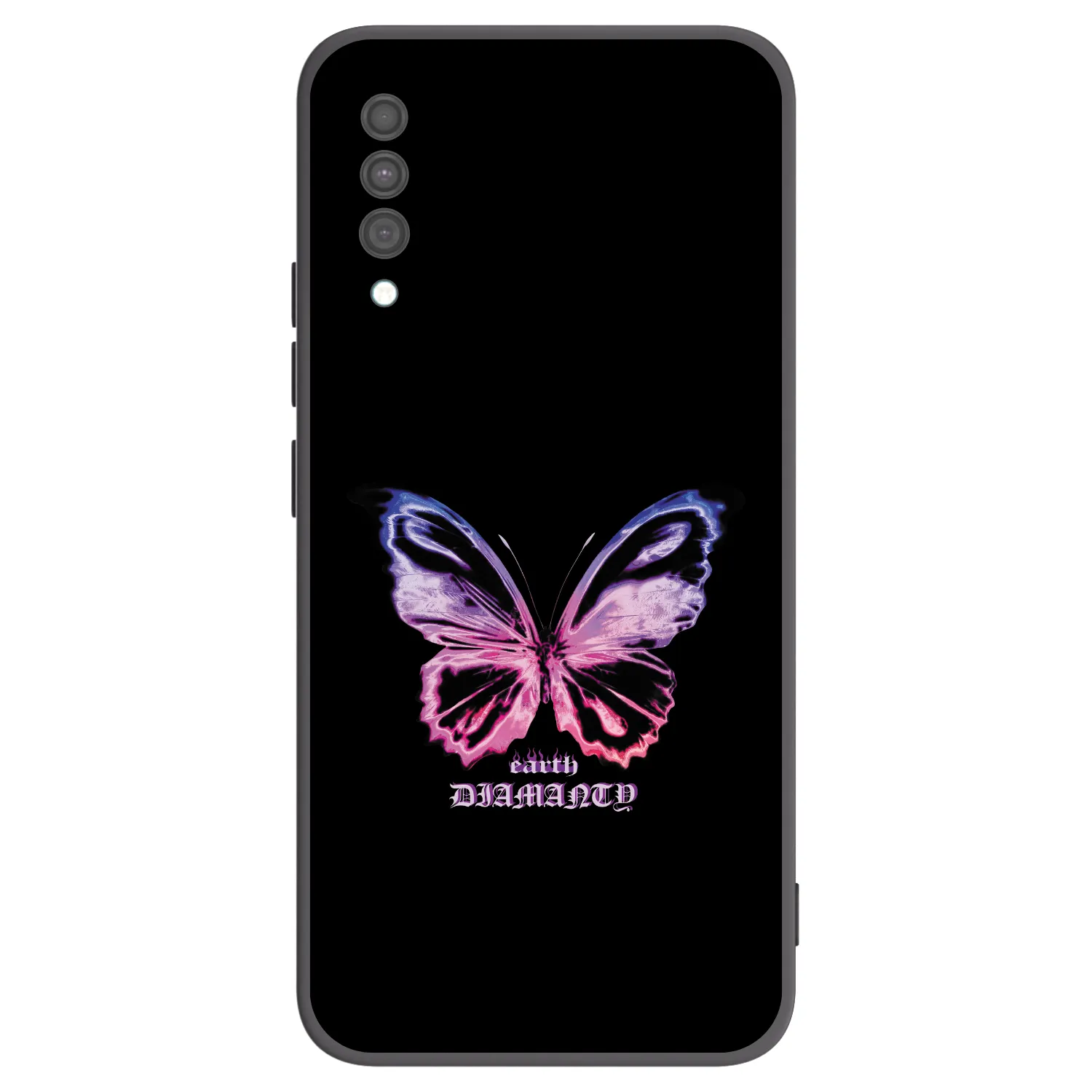 Picasee Μαύρη θήκη σιλικόνης για Samsung Galaxy A30s A307F - Diamanty Purple