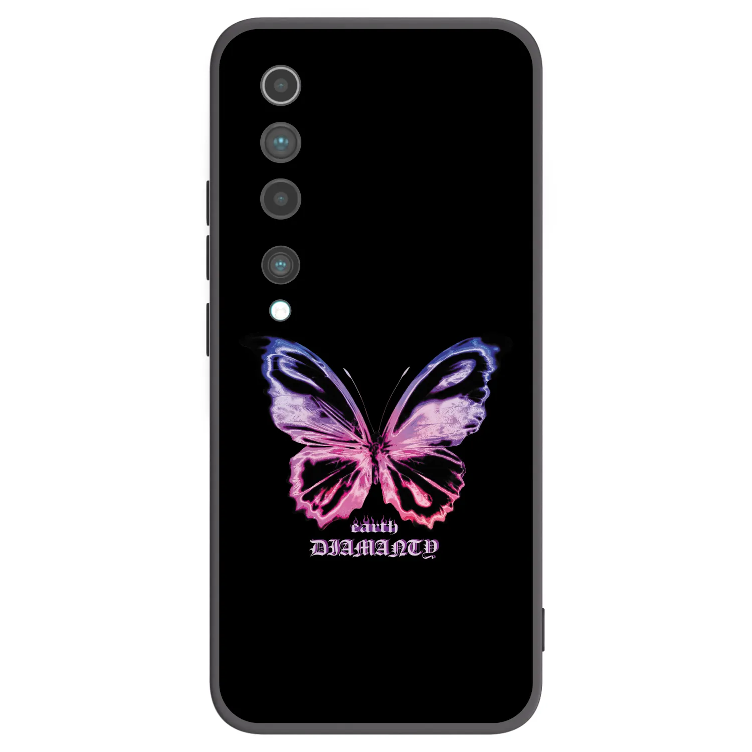 Picasee Μαύρη θήκη σιλικόνης για Xiaomi Mi 10 - Diamanty Purple