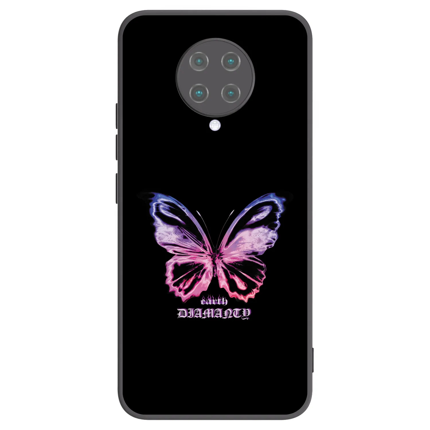 Picasee Μαύρη θήκη σιλικόνης για Xiaomi Poco F2 Pro - Diamanty Purple