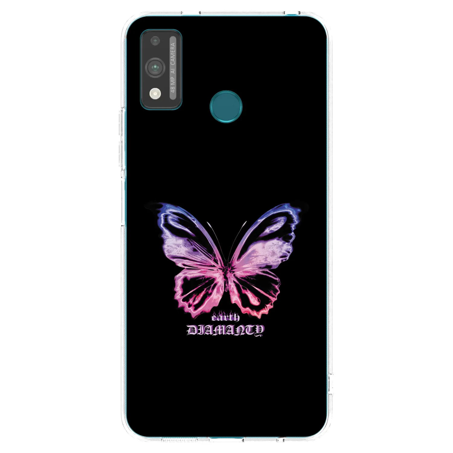 Picasee διαφανής θήκη σιλικόνης Honor 9X Lite - Diamanty Purple