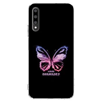 Picasee διαφανής θήκη σιλικόνης Honor 9X Pro - Diamanty Purple