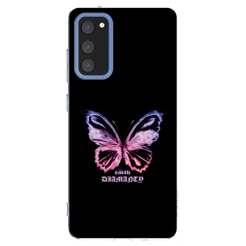 Picasee διαφανής θήκη σιλικόνης Samsung Galaxy S20 FE - Diamanty Purple