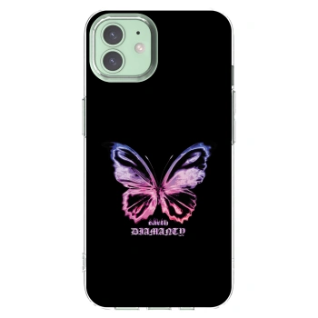 Picasee διαφανής θήκη σιλικόνης Apple iPhone 12 Pro - Diamanty Purple