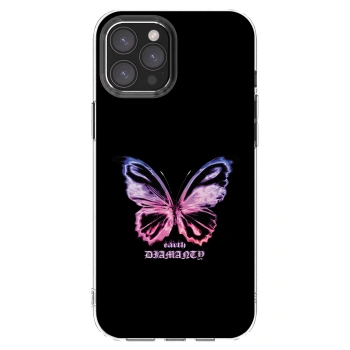 Picasee διαφανής θήκη σιλικόνης Apple iPhone 12 Pro Max - Diamanty Purple