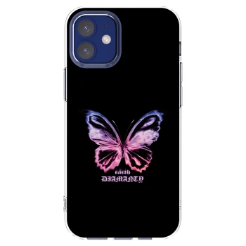 Picasee διαφανής θήκη σιλικόνης Apple iPhone 12 mini - Diamanty Purple