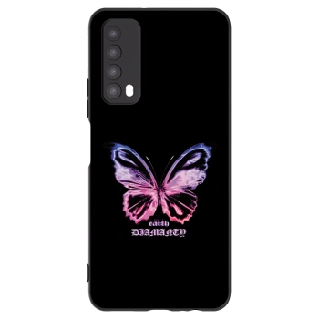 Picasee Μαύρη θήκη σιλικόνης για Huawei P Smart 2021 - Diamanty Purple