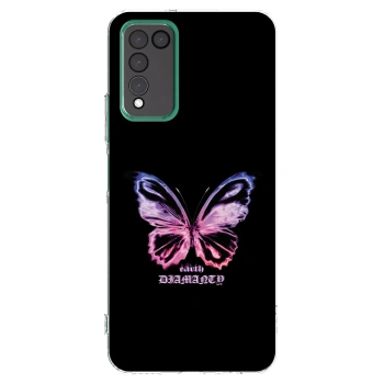 Picasee διαφανής θήκη σιλικόνης Honor 10X Lite - Diamanty Purple