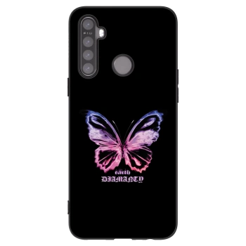 Picasee Μαύρη θήκη σιλικόνης για Realme 6i - Diamanty Purple