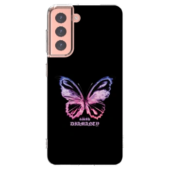 Picasee διαφανής θήκη σιλικόνης Samsung Galaxy S21 5G G991B - Diamanty Purple