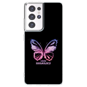 Picasee διαφανής θήκη σιλικόνης Samsung Galaxy S21 Ultra 5G G998B - Diamanty Purple