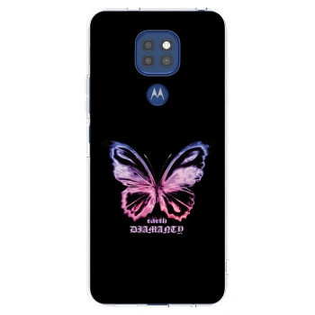 Picasee διαφανής θήκη σιλικόνης Motorola Moto G9 Play - Diamanty Purple