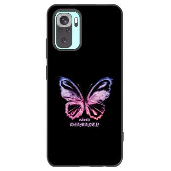 Picasee Μαύρη θήκη σιλικόνης για Xiaomi Redmi Note 10 Pro - Diamanty Purple