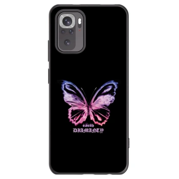 Picasee Μαύρη θήκη σιλικόνης για Xiaomi Redmi Note 10S - Diamanty Purple