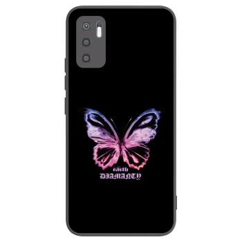 Picasee Μαύρη θήκη σιλικόνης για Xiaomi Redmi Note 10 5G - Diamanty Purple