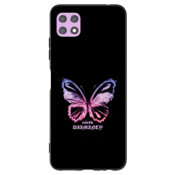 Picasee Μαύρη θήκη σιλικόνης για Samsung Galaxy A22 A226B 5G - Diamanty Purple