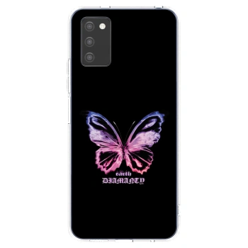 Picasee διαφανής θήκη σιλικόνης Samsung Galaxy A02s A025G - Diamanty Purple