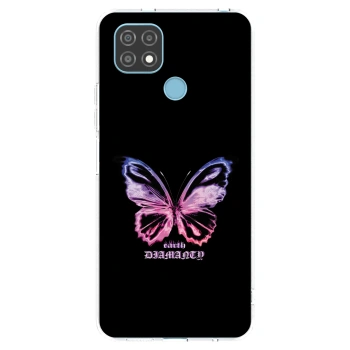 Picasee διαφανής θήκη σιλικόνης Realme C21 - Diamanty Purple