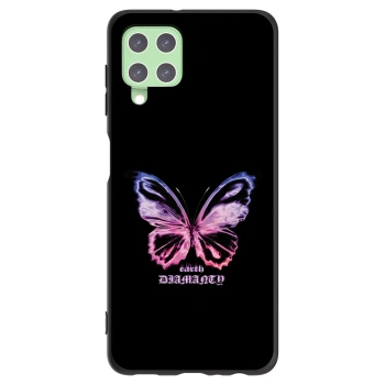 Picasee Μαύρη θήκη σιλικόνης για Samsung Galaxy A22 A225F 4G - Diamanty Purple