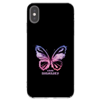 Picasee διαφανής θήκη σιλικόνης Apple iPhone XS Max - Diamanty Purple