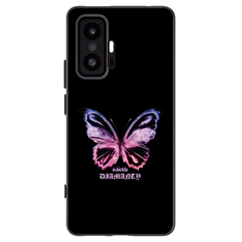 Picasee Μαύρη θήκη σιλικόνης για Xiaomi 11T Pro - Diamanty Purple