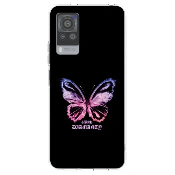 Picasee διαφανής θήκη σιλικόνης Vivo X60 Pro 5G - Diamanty Purple