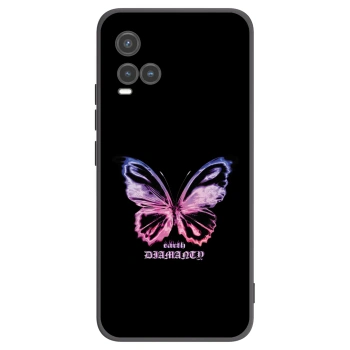 Picasee Μαύρη θήκη σιλικόνης για Vivo Y33s - Diamanty Purple