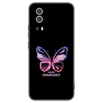Picasee Μαύρη θήκη σιλικόνης για Vivo Y72 5G - Diamanty Purple