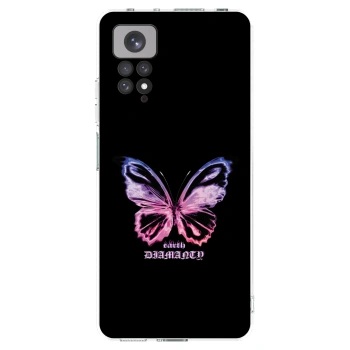 Picasee διαφανής θήκη σιλικόνης Xiaomi Redmi Note 11 - Diamanty Purple