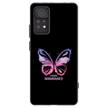 Picasee Μαύρη θήκη σιλικόνης για Xiaomi Redmi Note 11 Pro - Diamanty Purple