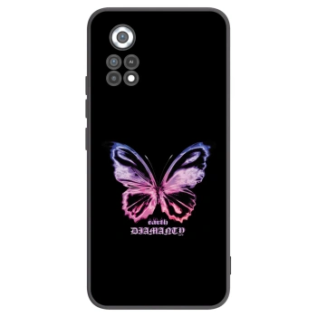 Picasee Μαύρη θήκη σιλικόνης για Xiaomi Poco X4 Pro 5G - Diamanty Purple