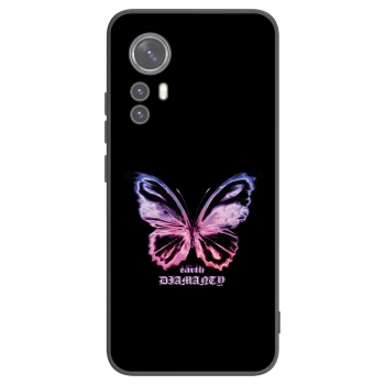 Picasee Μαύρη θήκη σιλικόνης για Xiaomi 12 - Diamanty Purple