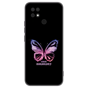 Picasee Μαύρη θήκη σιλικόνης για Xiaomi Redmi 10C - Diamanty Purple