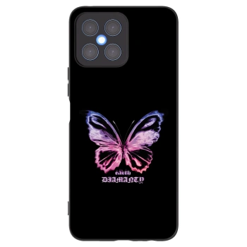 Picasee Μαύρη θήκη σιλικόνης για Honor X8 4G - Diamanty Purple