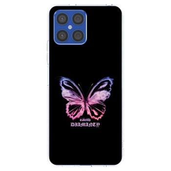 Picasee διαφανής θήκη σιλικόνης Honor X8 4G - Diamanty Purple