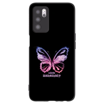 Picasee Μαύρη θήκη σιλικόνης για OPPO A16s - Diamanty Purple