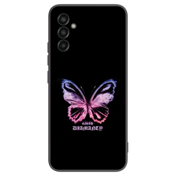 Picasee Μαύρη θήκη σιλικόνης για Samsung Galaxy M13 M135F - Diamanty Purple