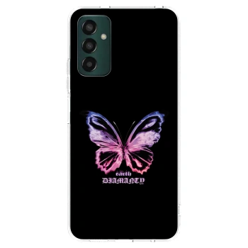 Picasee διαφανής θήκη σιλικόνης Samsung Galaxy M13 M135F - Diamanty Purple
