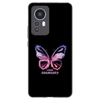 Picasee Μαύρη θήκη σιλικόνης για Xiaomi 12T - Diamanty Purple