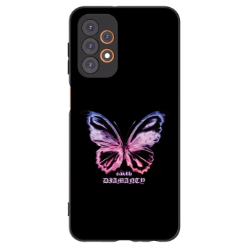 Picasee Μαύρη θήκη σιλικόνης για Samsung Galaxy A23 A235F 4G - Diamanty Purple