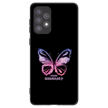 Picasee Μαύρη θήκη σιλικόνης για Samsung Galaxy A73 5G - Diamanty Purple