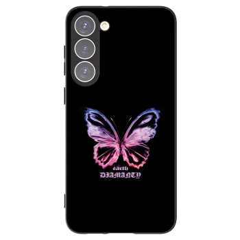 Picasee Μαύρη θήκη σιλικόνης για Samsung Galaxy S23+ 5G - Diamanty Purple