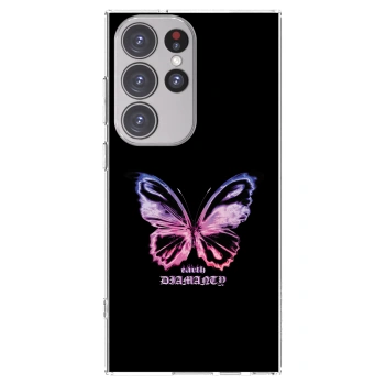 Picasee διαφανής θήκη σιλικόνης Samsung Galaxy S23 Ultra 5G - Diamanty Purple