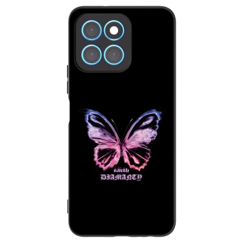 Picasee Μαύρη θήκη σιλικόνης για Honor X8 5G - Diamanty Purple
