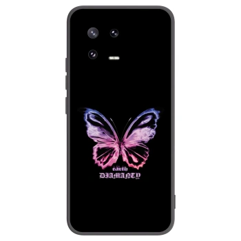 Picasee Μαύρη θήκη σιλικόνης για Xiaomi 13 Pro - Diamanty Purple